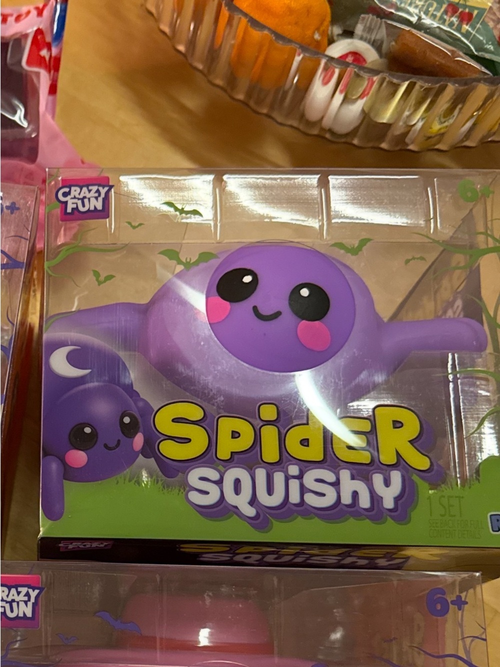 Purple Spider Squishy Toy - Cute Soft Sensory Plush